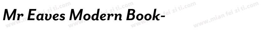 Mr Eaves Modern Book字体转换